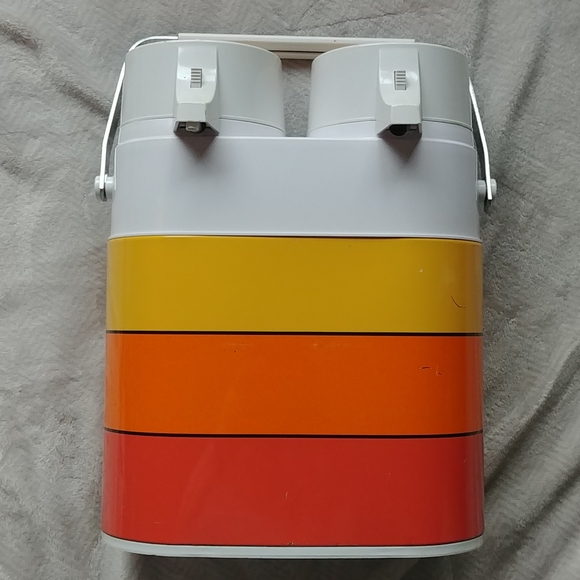 Vintage 60s 70s Twin Airpot hot cold dual thermos Japan - Picture 1 of 9